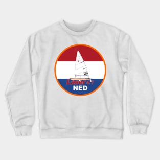 laser class sailboat on flag Netherlands Crewneck Sweatshirt